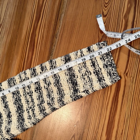 J Jill Chunky Knit Sweater Women's XL Cream Navy Long Sleeve Stretch Soft Warm - Picture 11 of 11